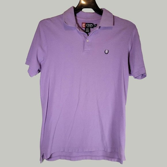Chaps Mens Polo Shirt  Purple Short Sleeve Size S Vintage - Picture 1 of 3